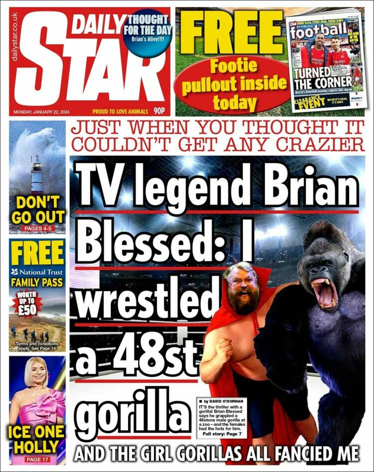 Portada de Daily Star (Reino Unido)