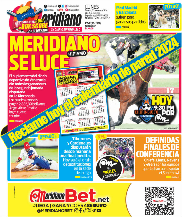 Portada de Meridiano (Venezuela)