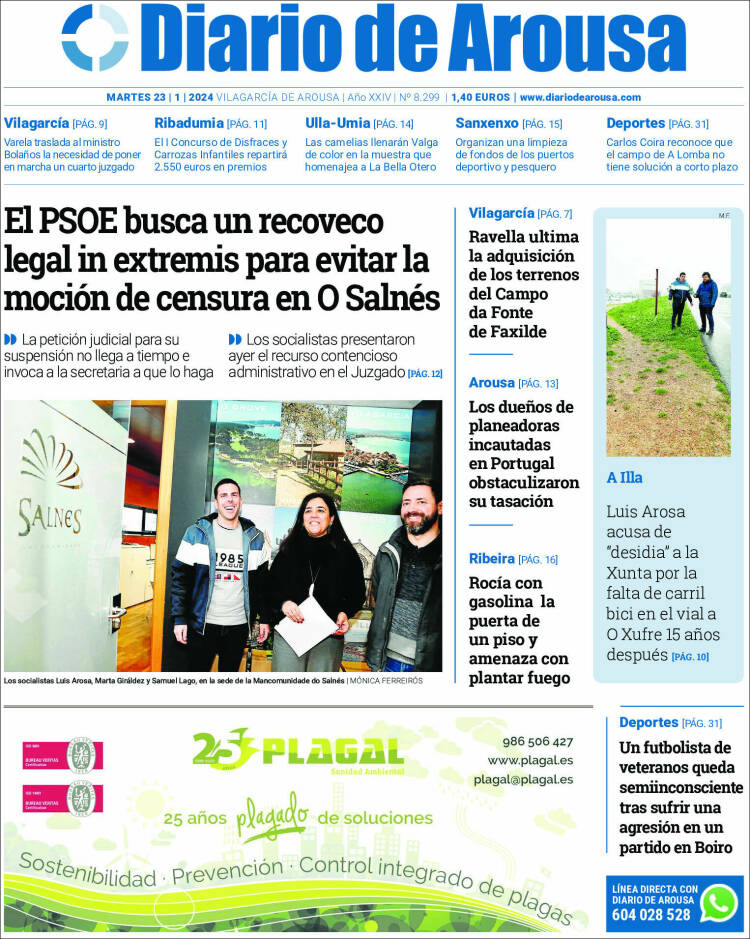 Portada de Diario de Arousa (España)