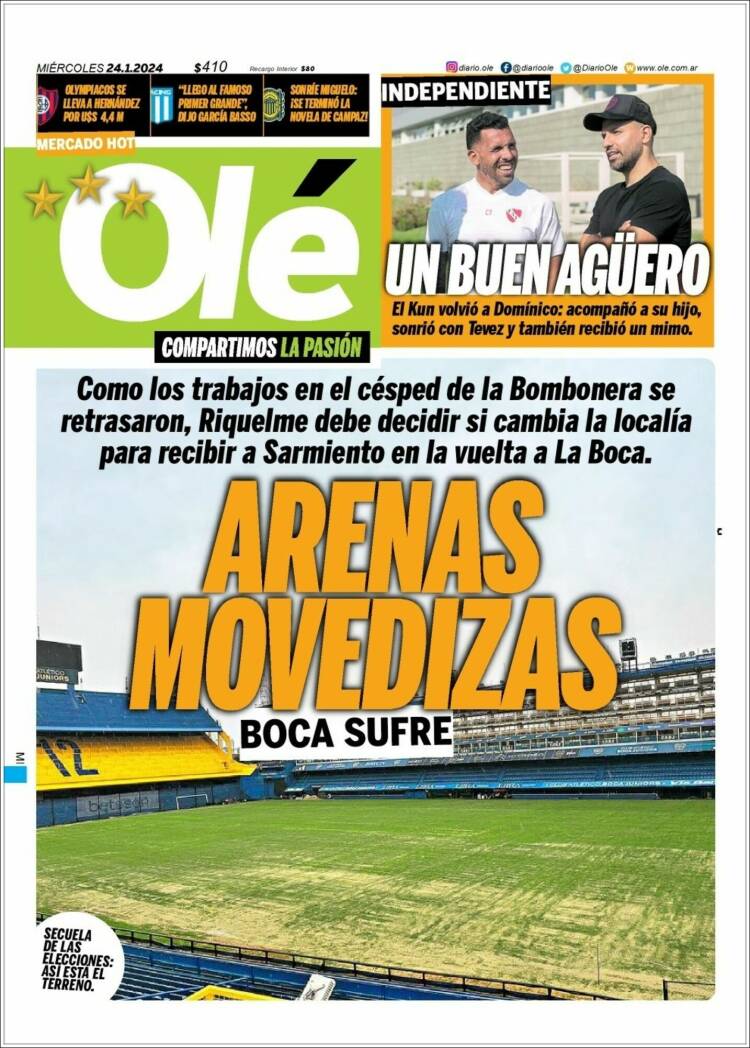 Portada de Olé (Argentina)