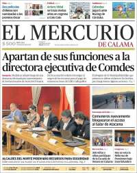 Portada de El Mercurio - Calama (Chile)