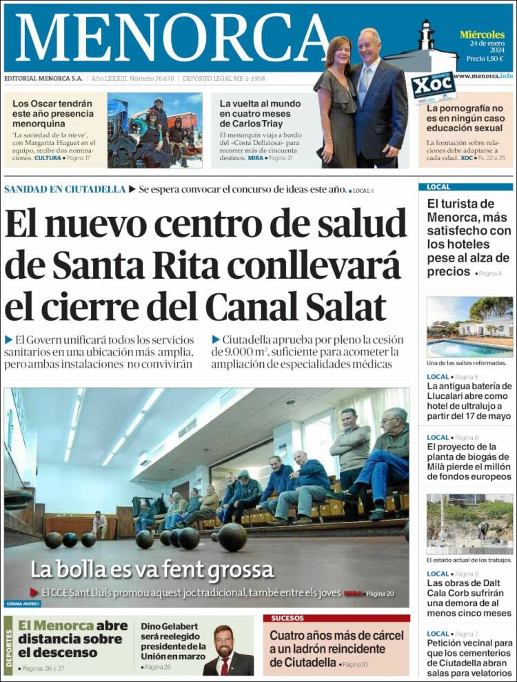 Portada de Menorca - Diario Insular (España)