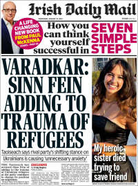 Portada de Irish Daily Mail (Irlanda)