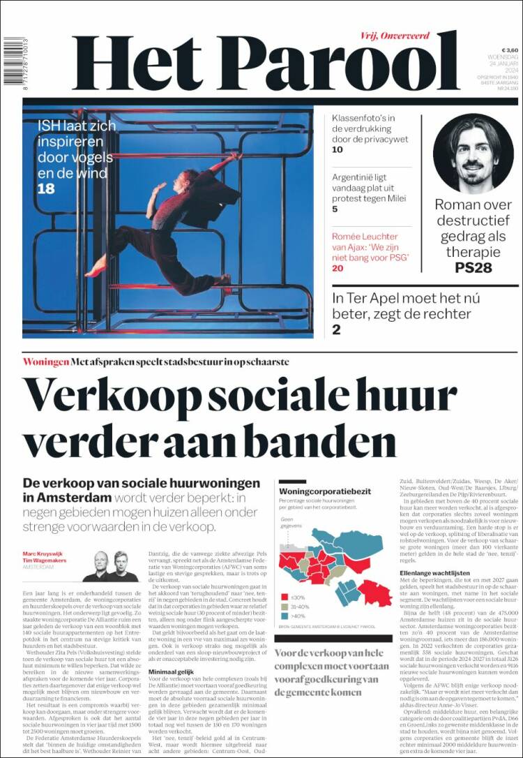 Portada de Het Parool (Países Bajos)