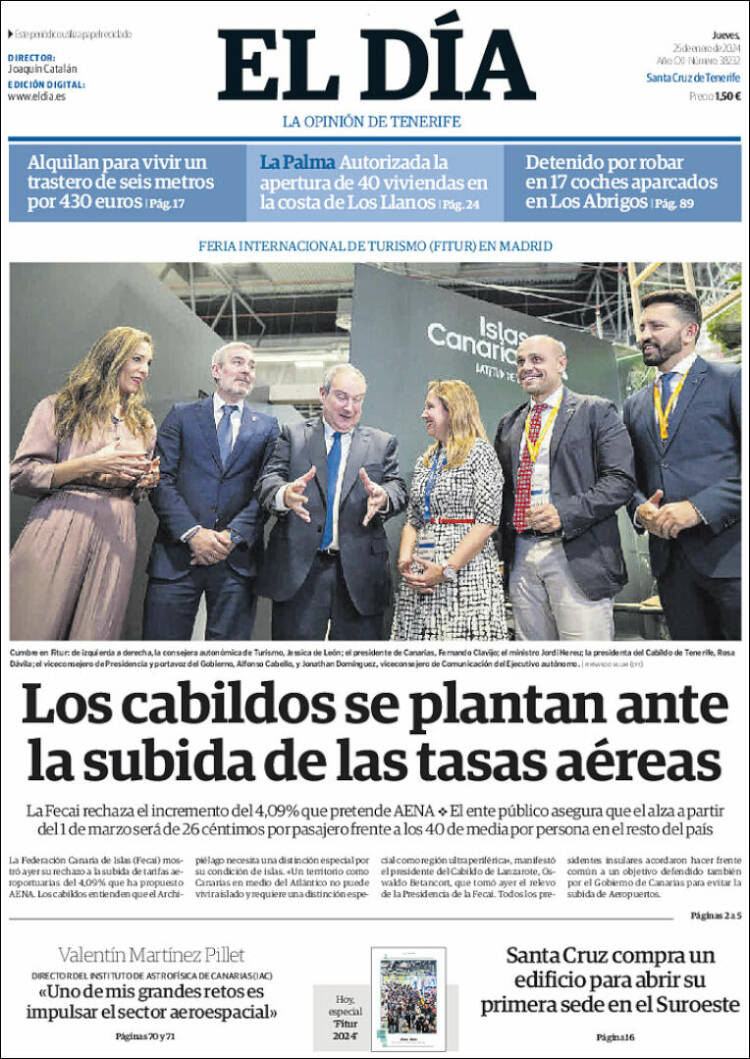 Portada de El Día (Espa&ntilde;a)