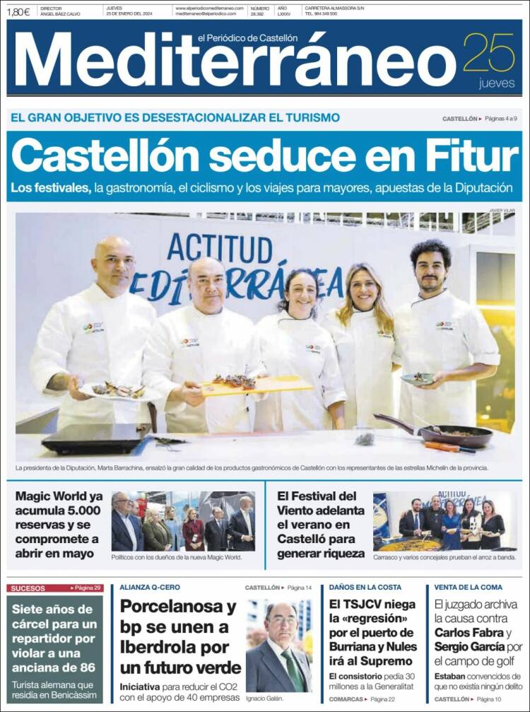 Portada de El Periódico Mediterraneo (Espa&ntilde;a)