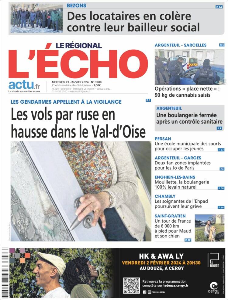 Portada de L'Echo de la Haute-Vienne (Francia)