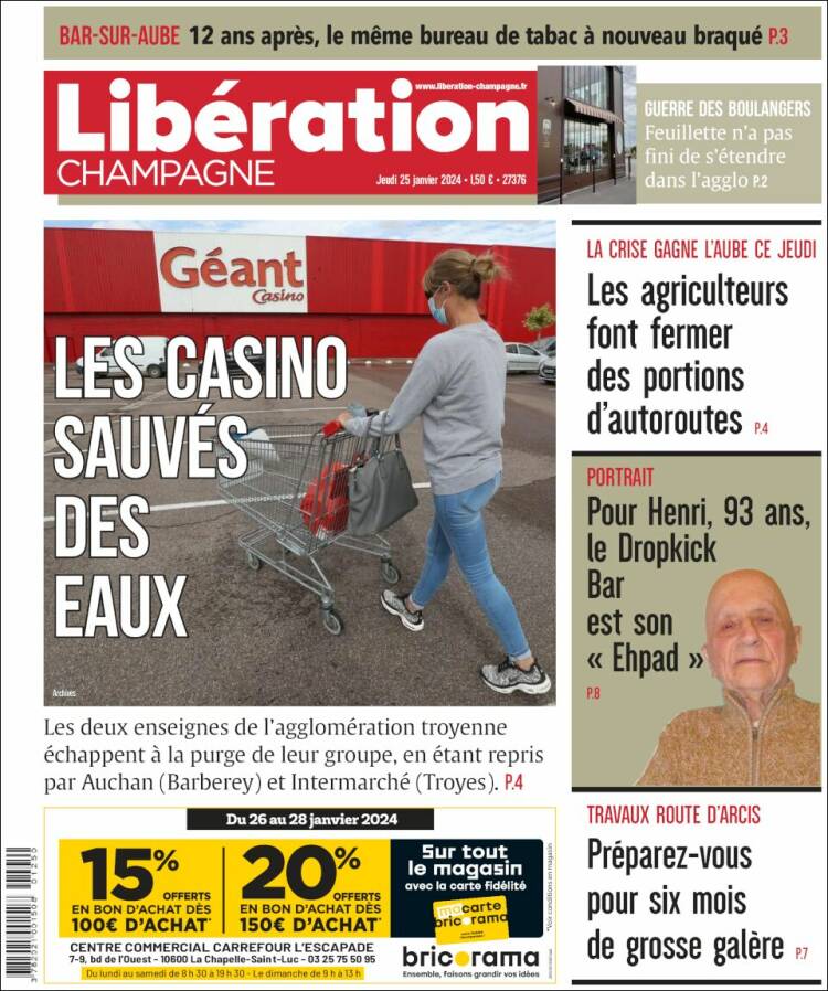 Portada de Libération Champagne (Francia)