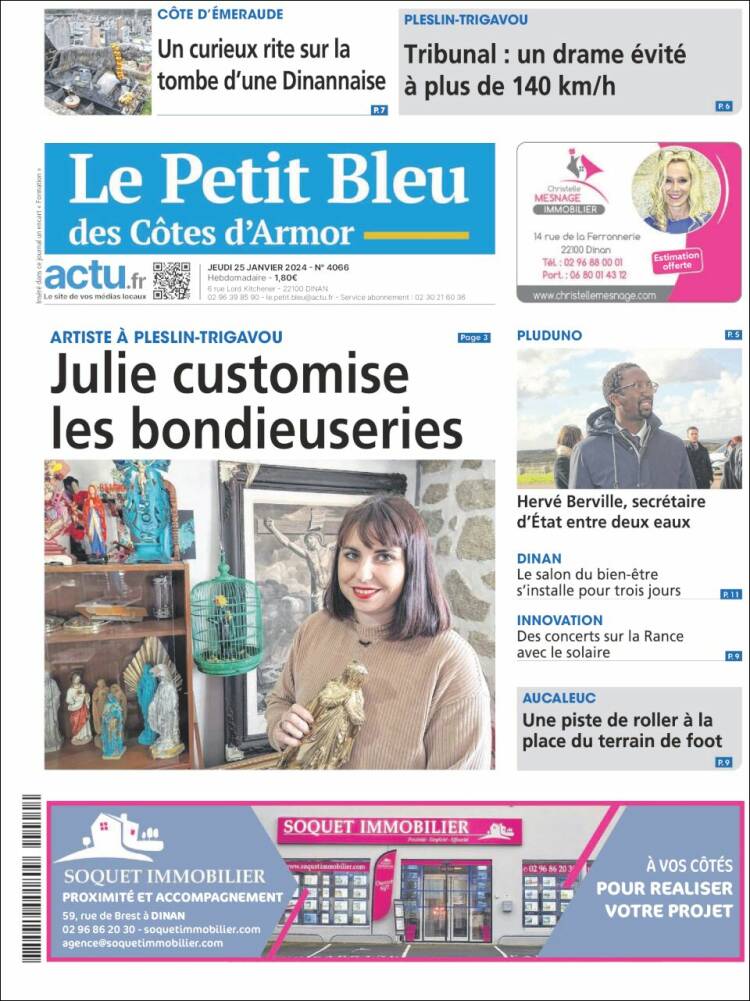 Portada de Le Petit Bleu (Francia)