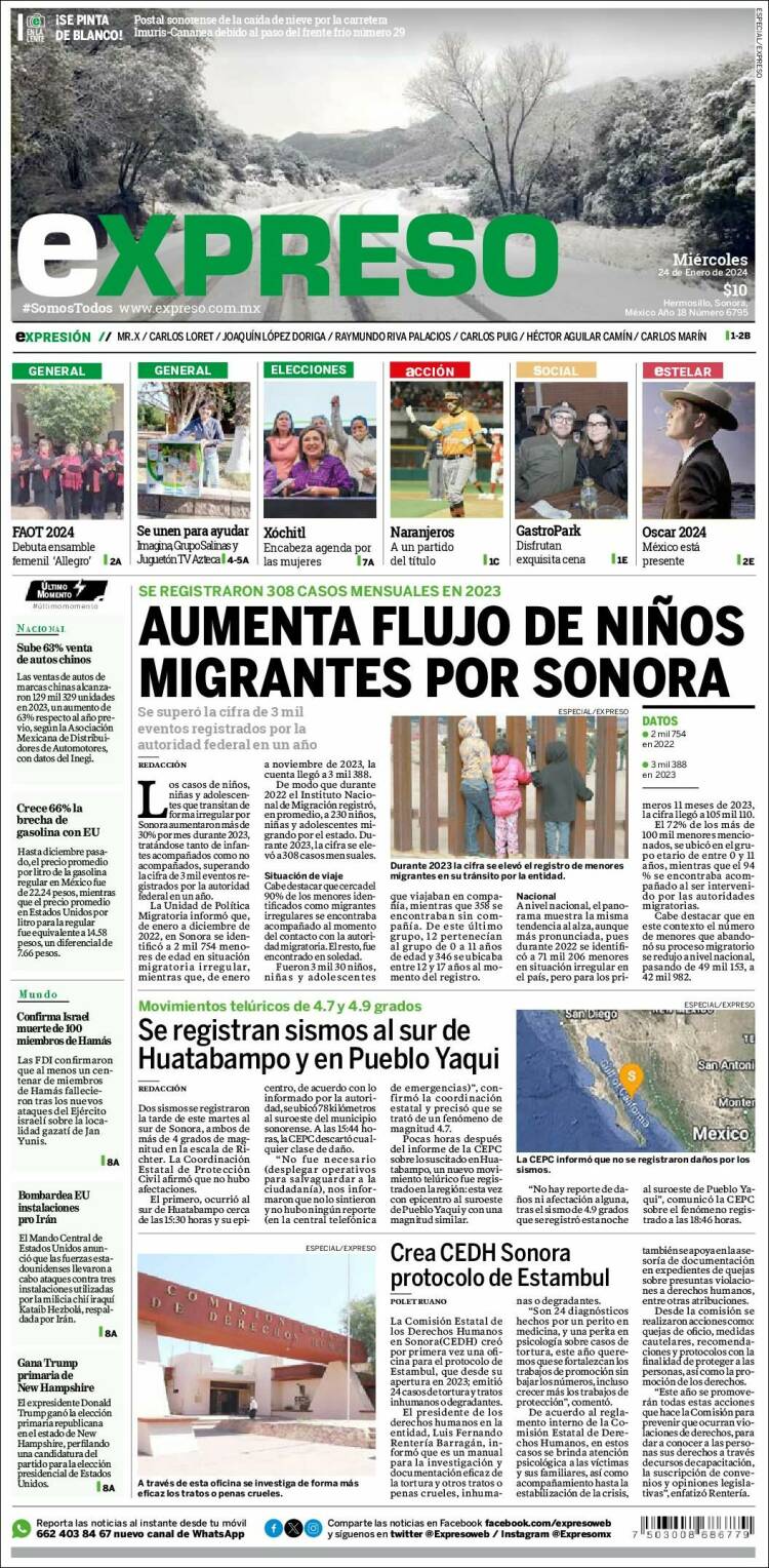 Portada de Expreso (México)