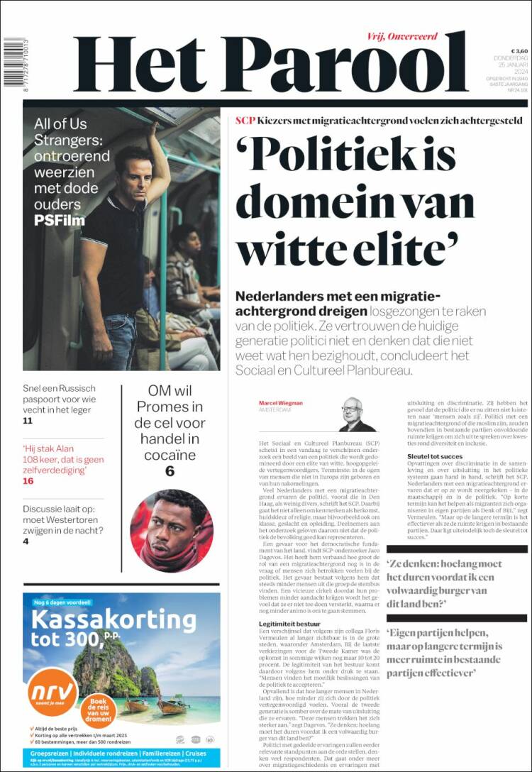 Portada de Het Parool (Pays-Bas)