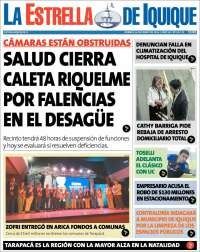 Portada de La Estrella de Iquique (Chile)