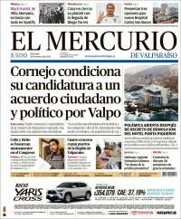 Portada de Mercurio de Valparaiso (Chile)