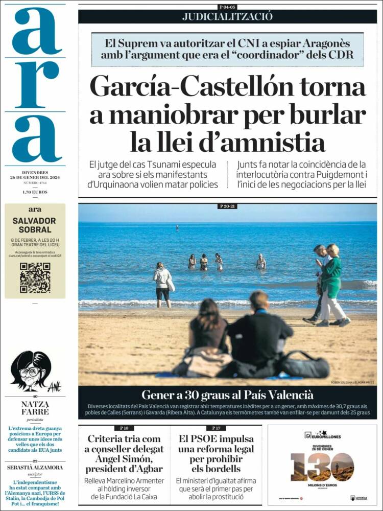 Portada de Ara (España)