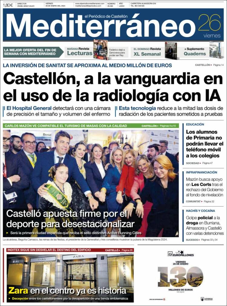 Portada de El Periódico Mediterraneo (España)