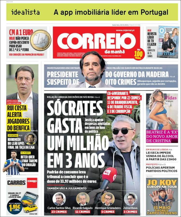 Portada de Correio da Manhã (Portugal)