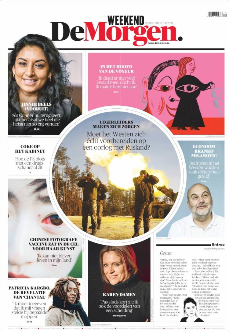 Portada de De Morgen (B&eacute;lgica)