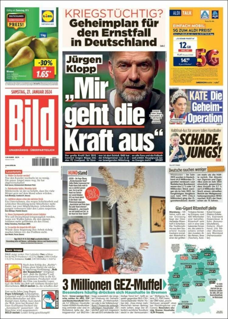 Portada de Bild (Alemania)