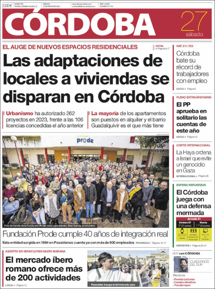 Portada de Diario de Córdoba (España)