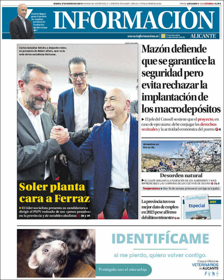 Portada de Diario Información (España)