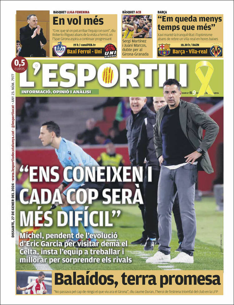 Portada de L'Esportiu : Girona (España)