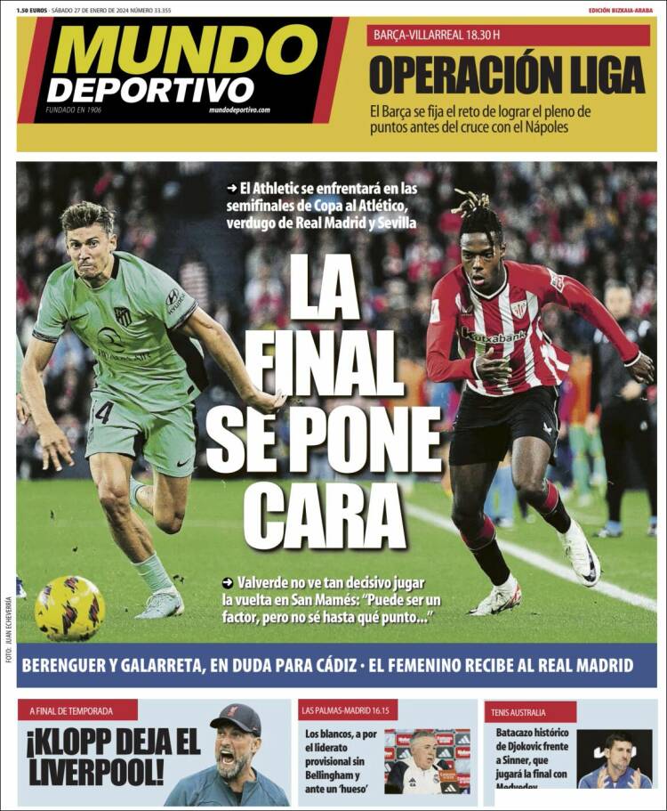 Portada de Mundo Deportivo Bizkaia (España)