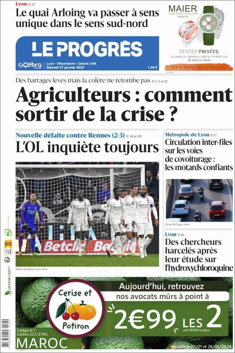 Portada de Progres de Fecamp (Francia)