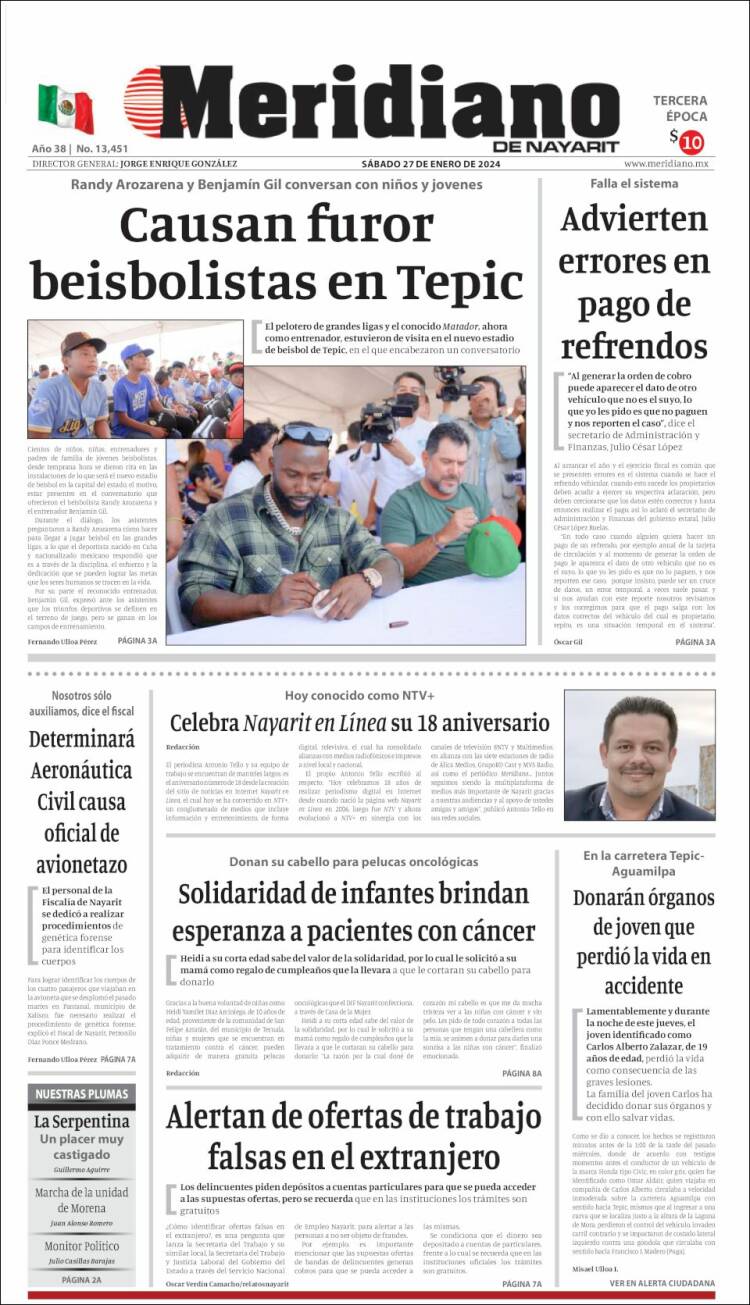 Portada de Meridiano (M&eacute;xico)