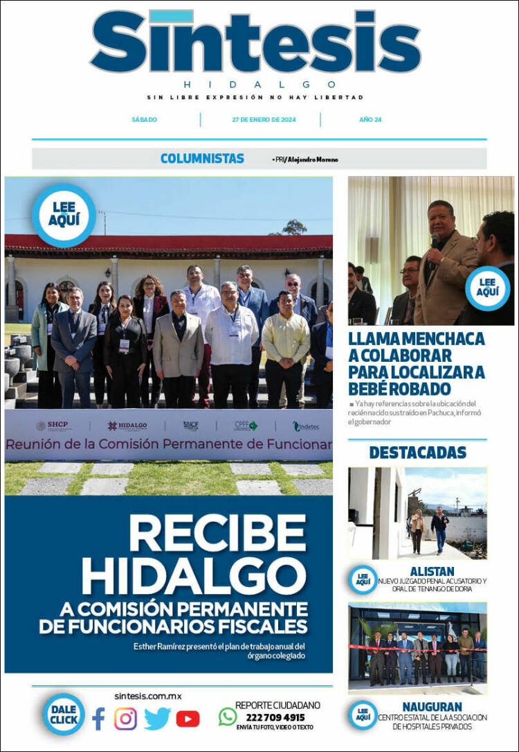 Portada de Sistesis - Hidalgo (M&eacute;xico)