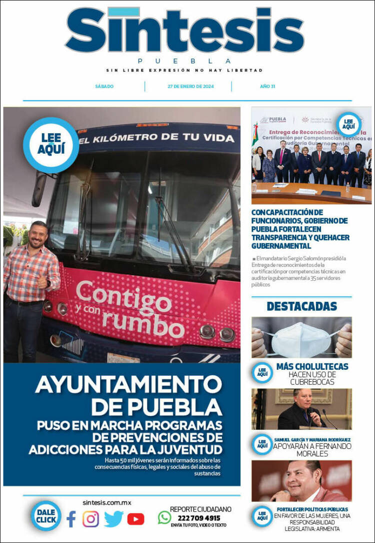 Portada de Síntesis - Puebla (M&eacute;xico)