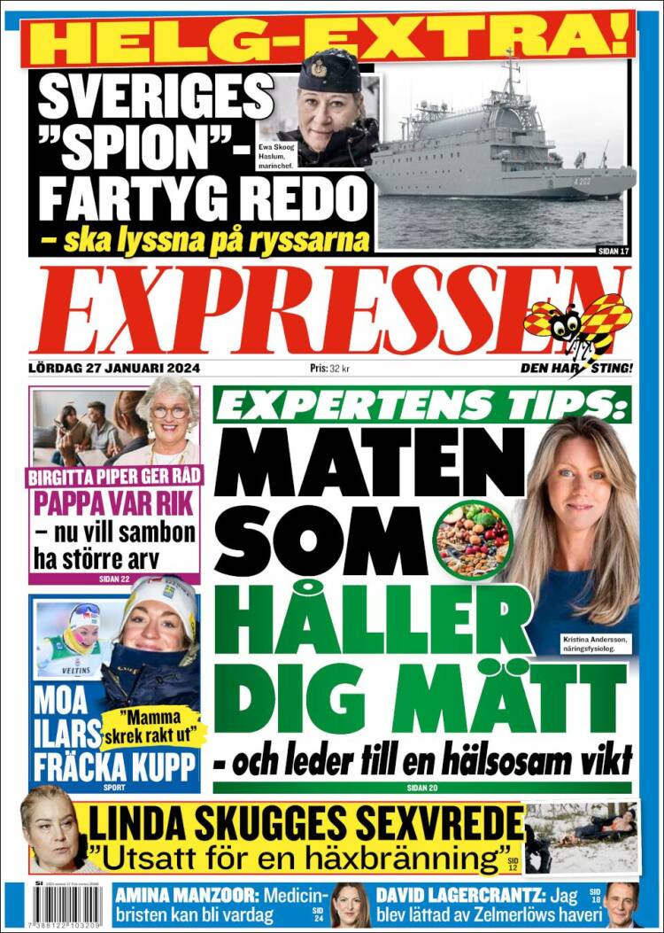 Portada de Expressen (Suecia)