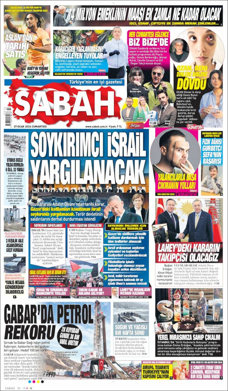 Portada de Sabah (Turqu&iacute;a)