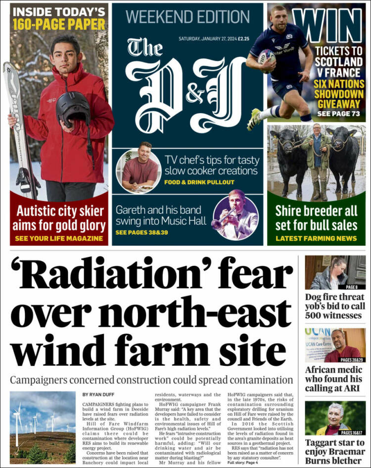 Portada de The Press and Journal (Reino Unido)