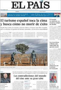 Portada de El País (España)