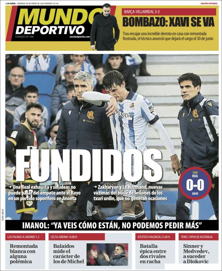 Portada de Mundo Deportivo Gipuzkoa (España)