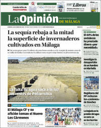 Portada de La Opinión de Málaga (España)