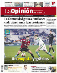 Portada de La Opinión de Murcia (España)