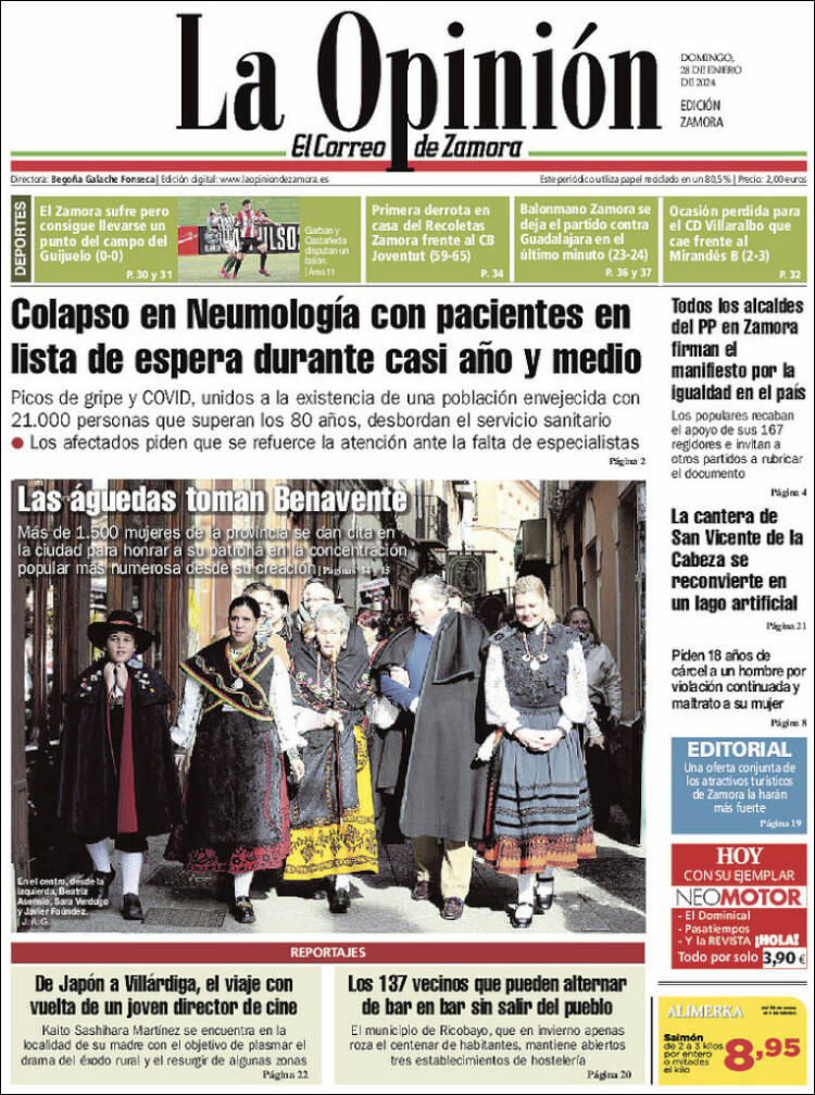 Portada de La Opinión - El Correo de Zamora (España)