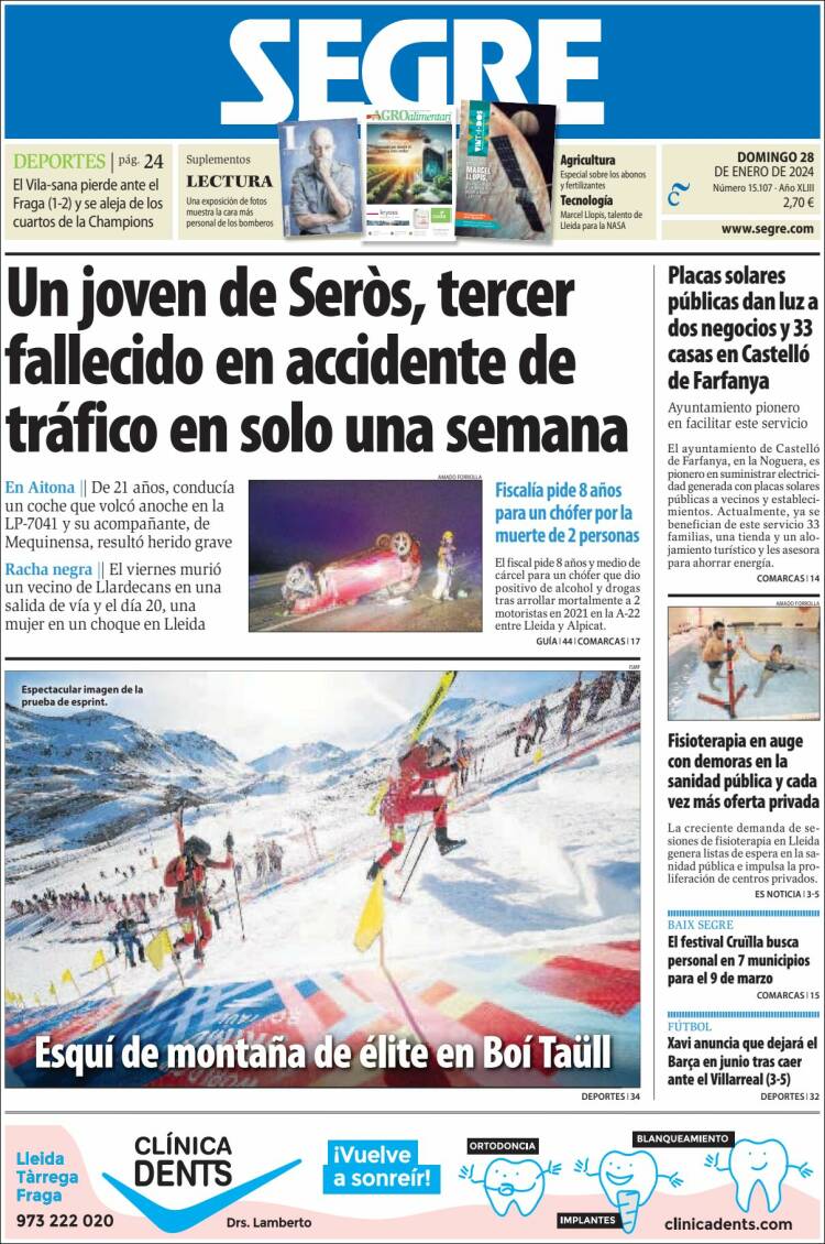 Portada de Segre  (España)