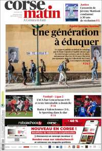 Portada de Corse-Matin (Francia)