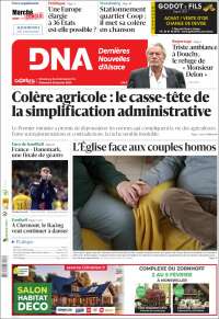 Portada de Les Dernières Nouvelles d'Alsace (Francia)