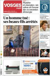 Portada de Vosges Matin (Francia)