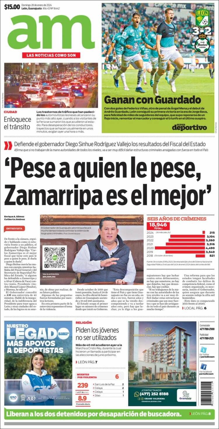 Portada de Al Día A.M. (México)