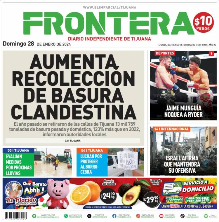 Portada de Frontera (México)