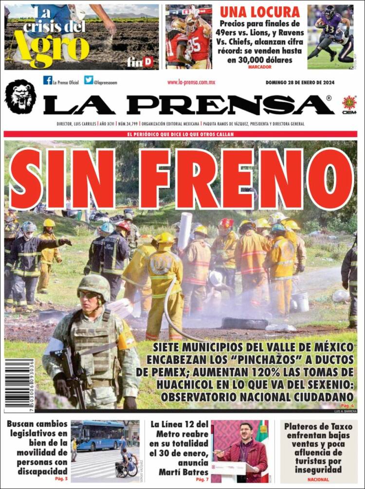 Portada de La Prensa (México)