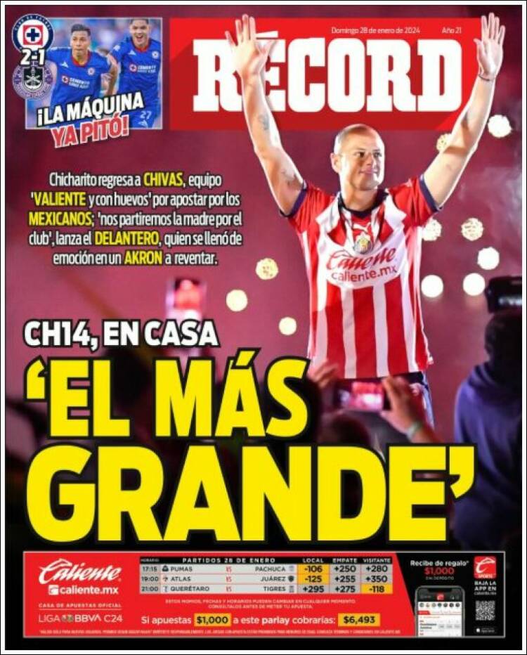 Portada de Record (México)