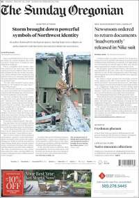 Portada de The Oregonian (USA)