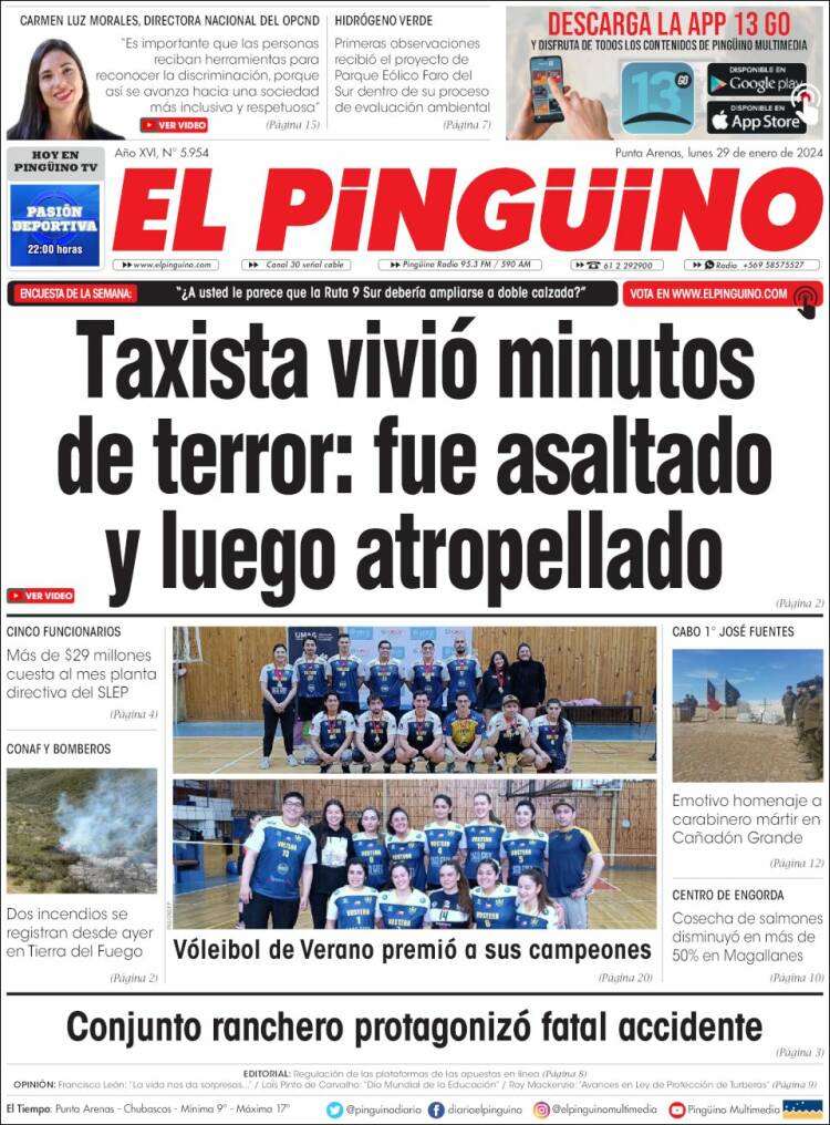 Portada de El Pingüino (Chile)