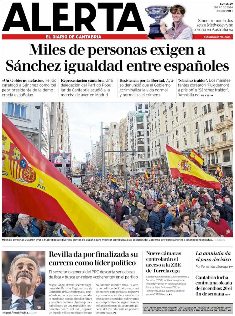 Portada de Alerta - El Diario de Cantabria (España)