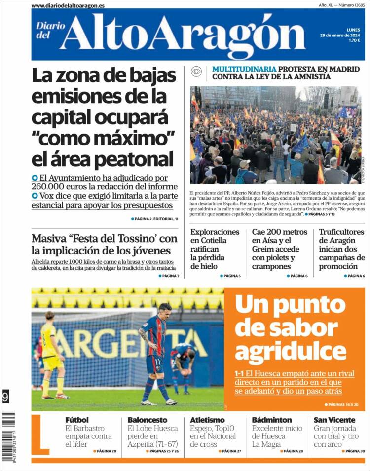 Portada de Diario del AltoAragón (España)